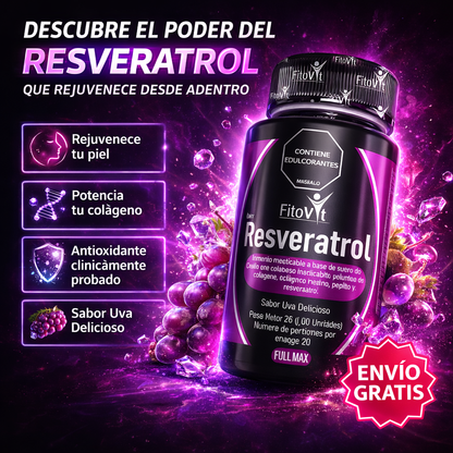 Resveratrol™️ – Concentrado para Juventud Celular y Corazón Fuerte.