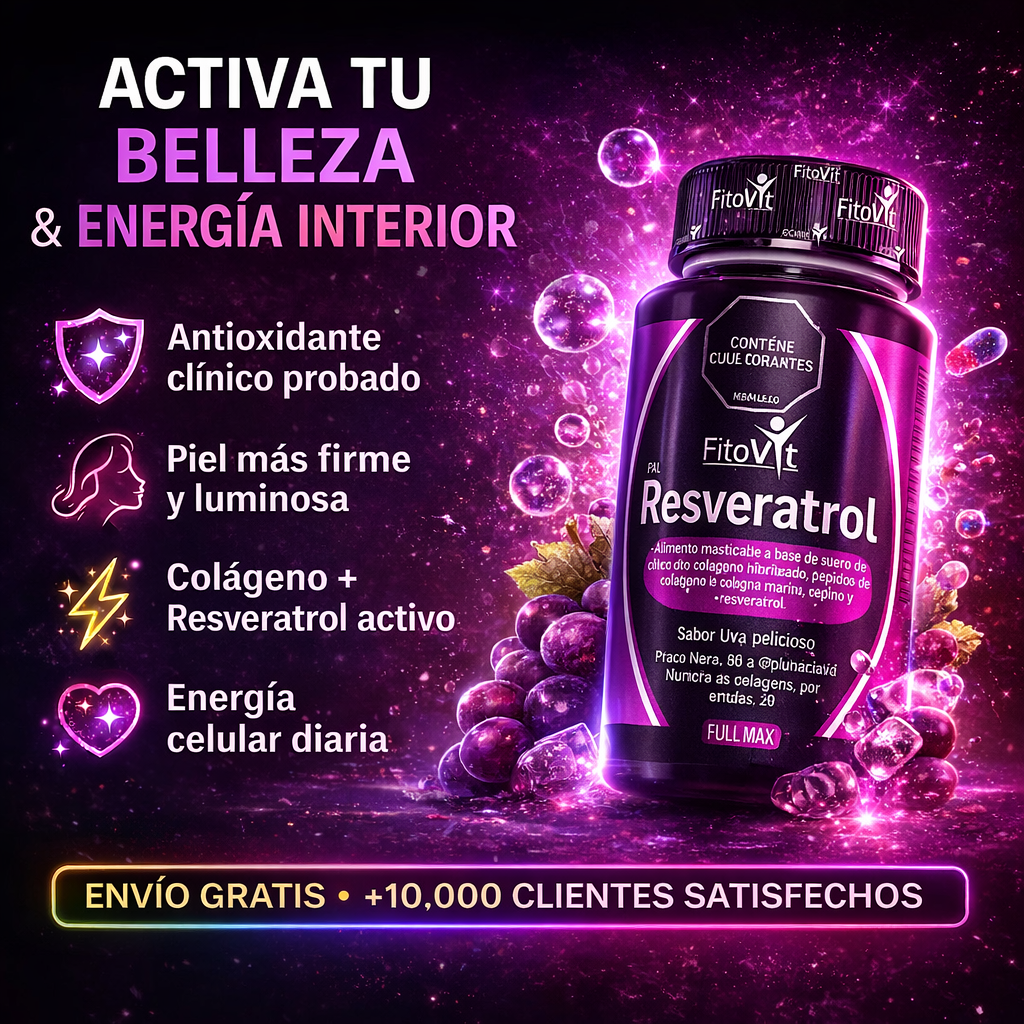 Resveratrol™️ – Concentrado para Juventud Celular y Corazón Fuerte.