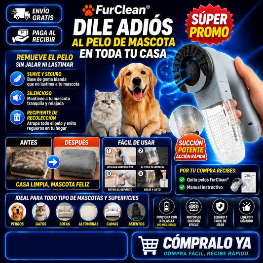 FurClean® — Dile adiós al pelo de mascota en toda tu casa