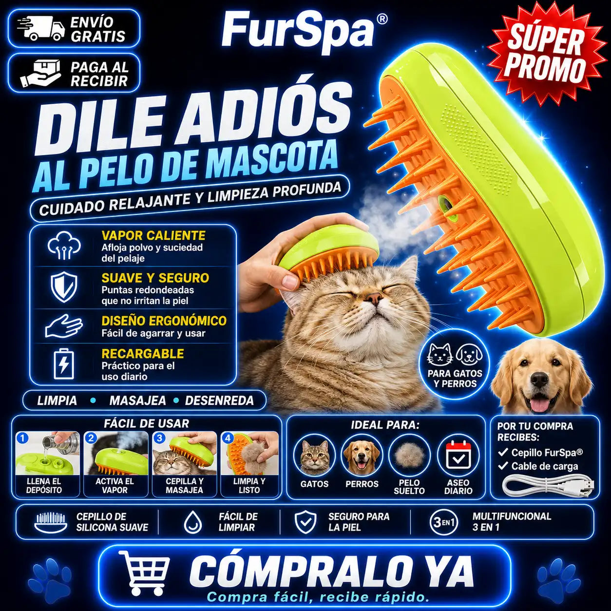 FurSpa® — Cuidado relajante y limpieza profunda para tu mascota