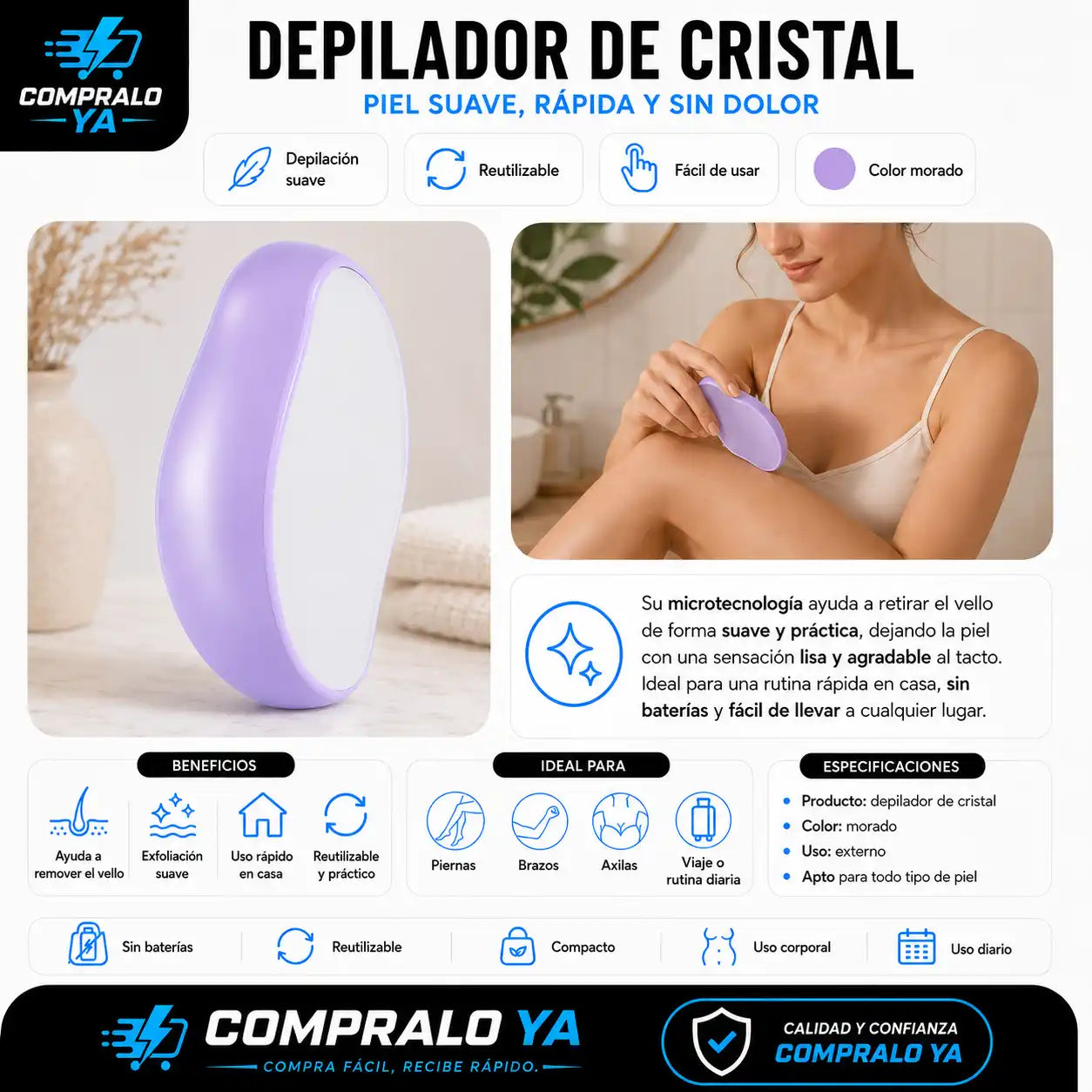 DEPILADOR DE CRISTAL
