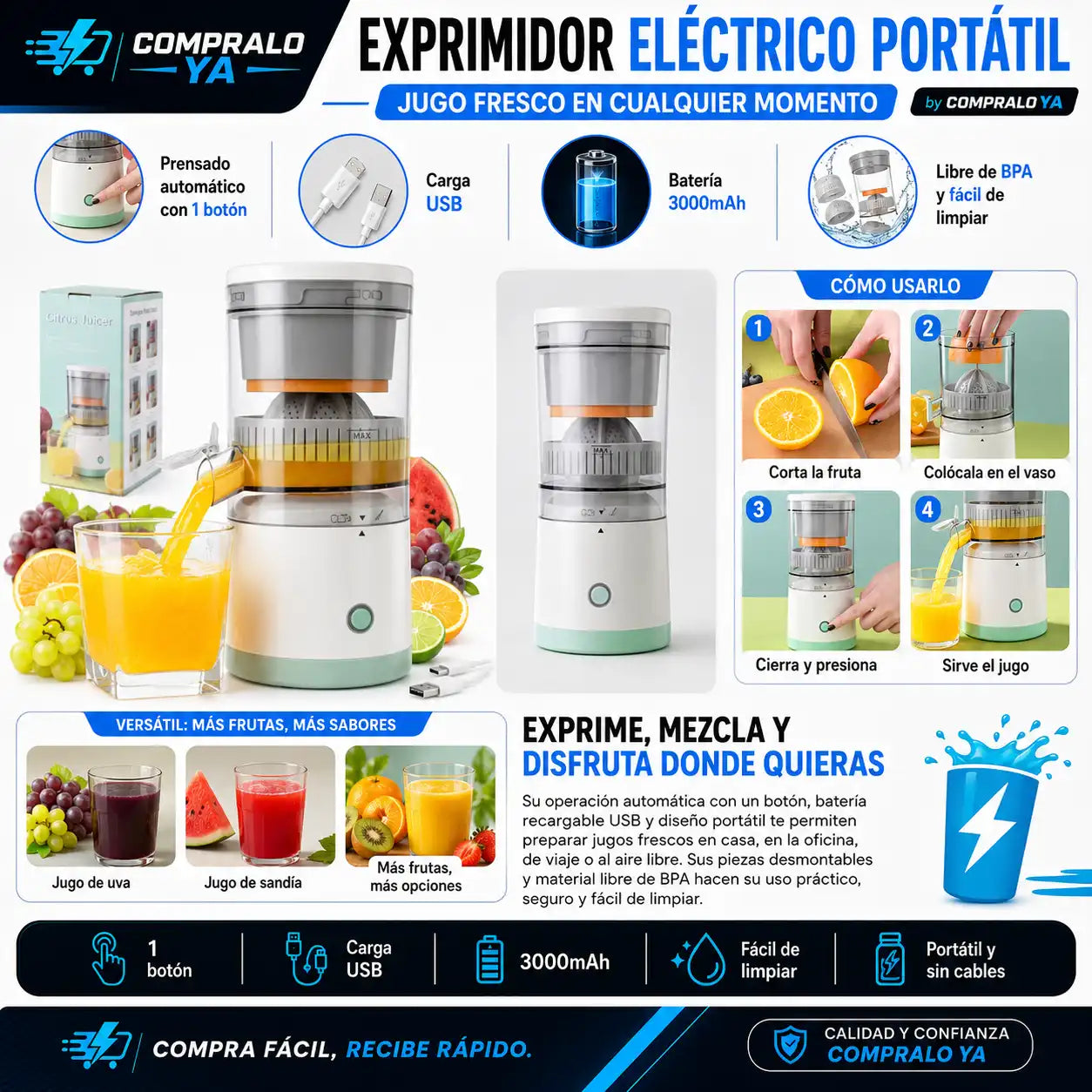 CitrusMax® — Potencia y extracción completa para tus frutas favoritas