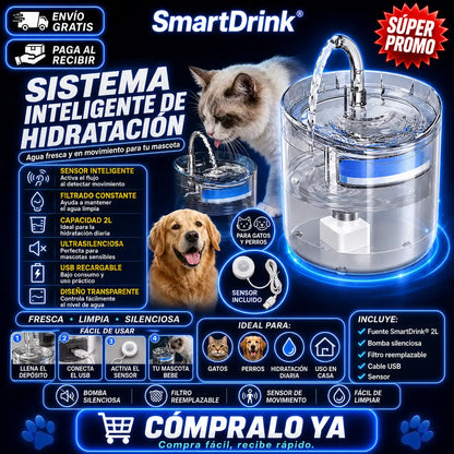 SmartDrink® — Sistema inteligente de hidratación para mascotas