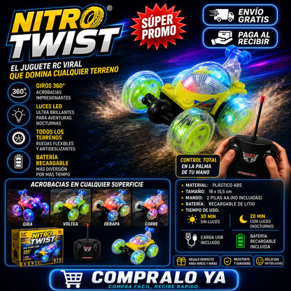 NitroTwist® — El juguete RC viral que domina cualquier terreno