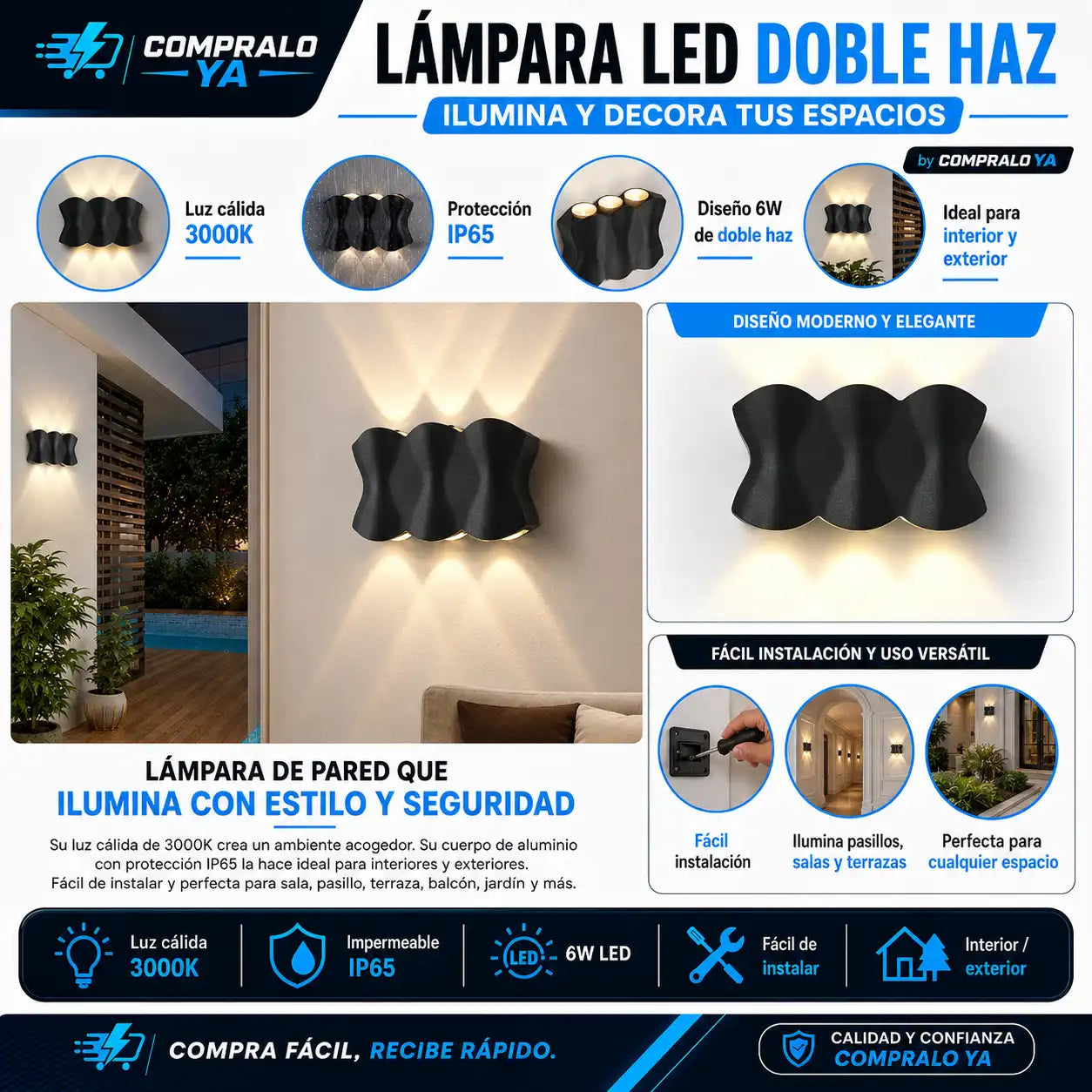LightMax Pro® — La lámpara LED plegable que ilumina cada rincón