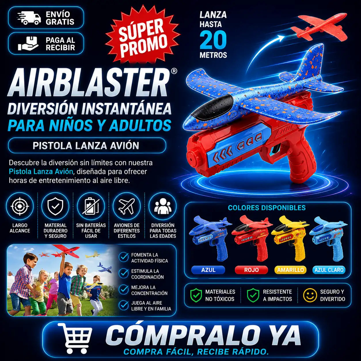 AirBlaster® — Diversión instantánea para niños y adultos