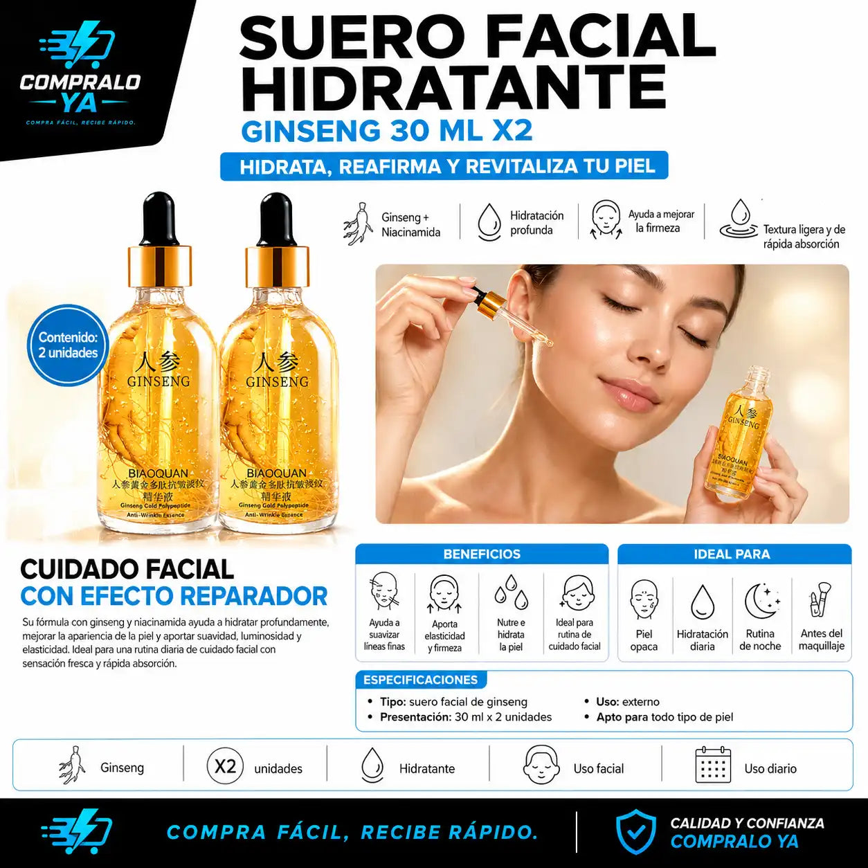 AquaRepair® — Nutrición facial intensa con efecto revitalizante