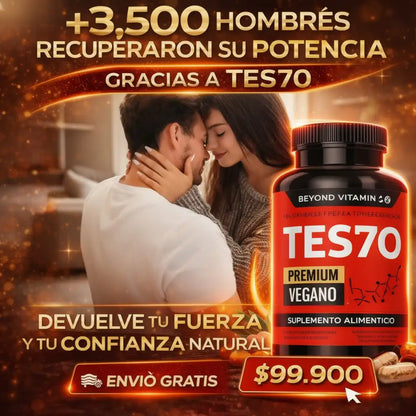 TES70 - Testosterona Alta, Rendimiento Superior.